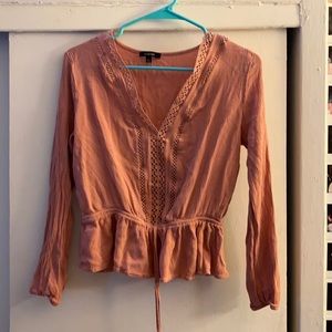 Pink/salmon flowy long sleeve